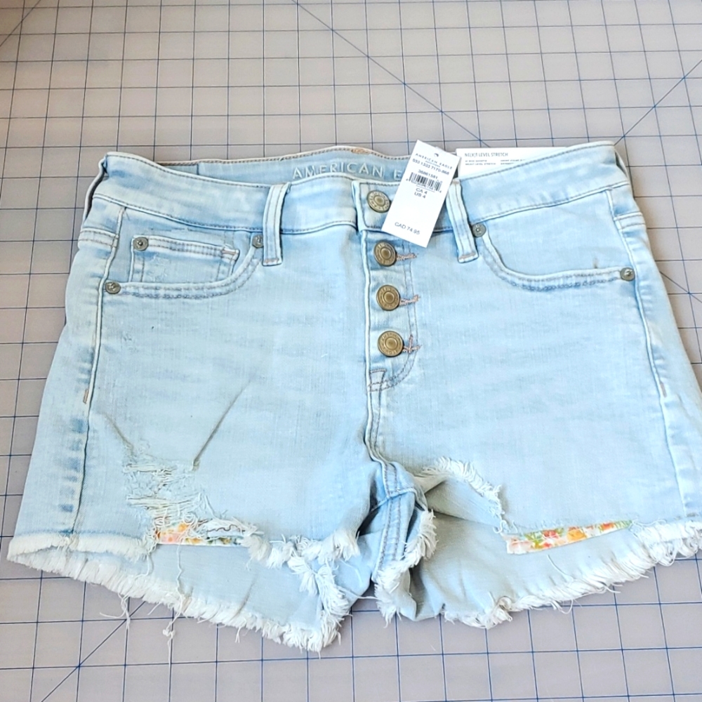 NWT AE hi-rise next level stretch shortie 4